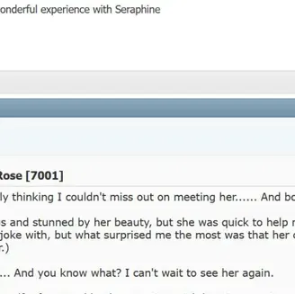
                        Seraphine Scarlett-Rose
                     is Female Escorts. | Calgary | Alberta | Canada | canadatopescorts.com 