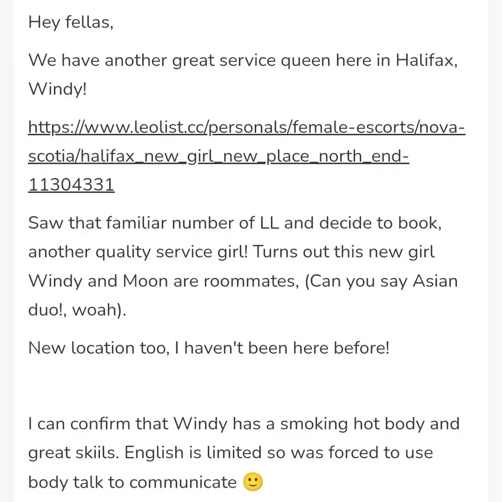 
                        Windy
                     is Female Escorts. | Moncton | New Brunswick | Canada | canadatopescorts.com 